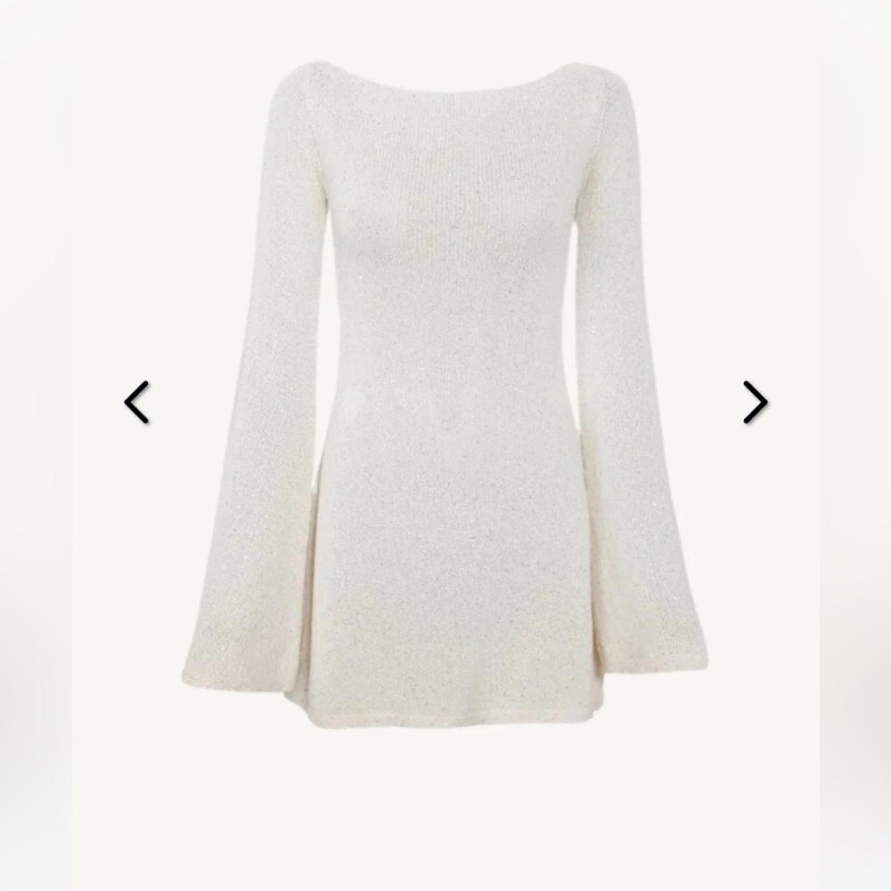 Asta Resort - Audette mini dress ivory sequin 
worn once